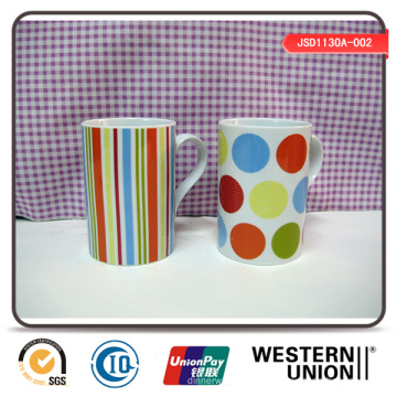 Regenbogen Farbe Porzellan Kaffeetasse (JSD1130A-002)